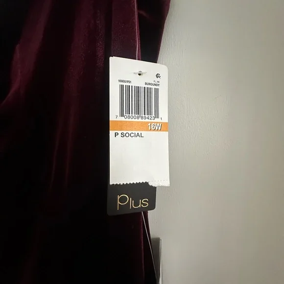 City Studio Strapless Burgundy Dress - Picture 8 of 10